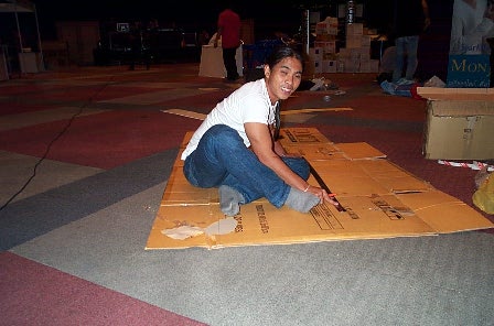 Set up, in the Picture you can see Art Director Pi Noi "on the job"